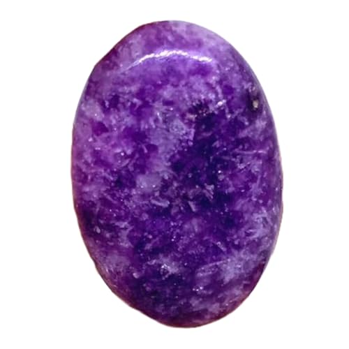 Lépidolite violette naturelle cabochon 32x20mm pour fabrication collier bague