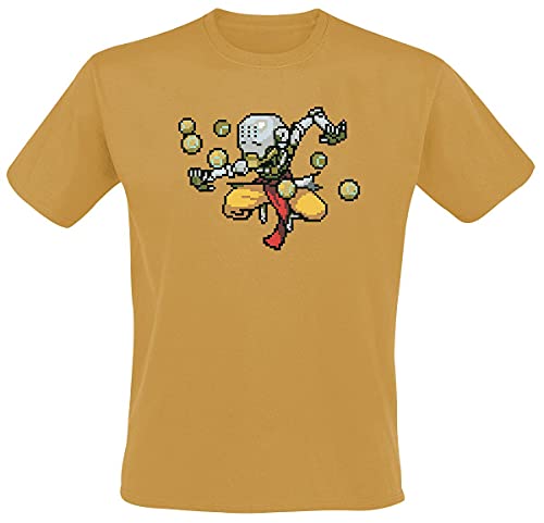 Overwatch Zenyatta Uomo T-Shirt ocra M 60% Cotone, 40% Poliestere Regular