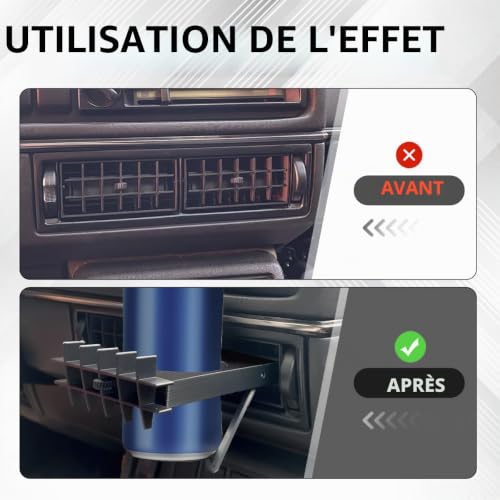Porte-gobelet pour VW Golf 2 Mk2 Jetta 2 support gobelet café rétractable aération - 3