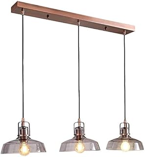 LITECRAFT Cena 3 Light Industrial Style Diner Pendant Bar in Copper Home Lighting