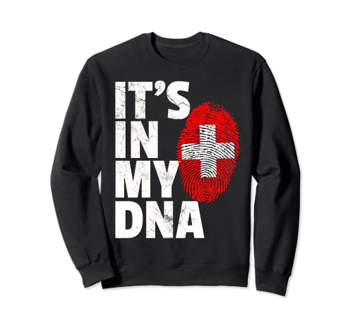 IT'S IN MY DNA Swiss Switzerland Flag T Shirt Gift Men Women Sudadera