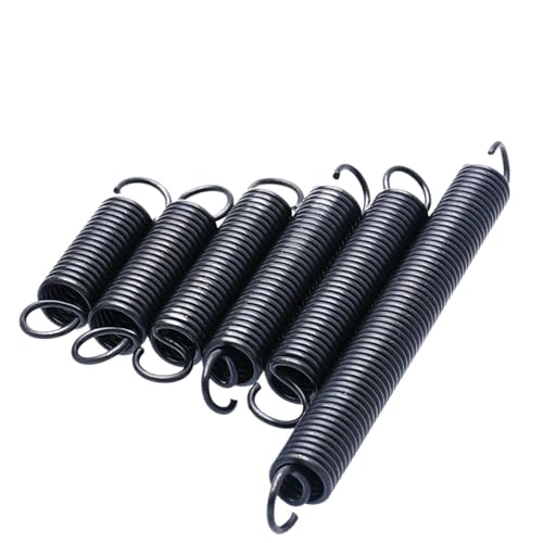 Lyuduo-������΂� Wire Dia 0.8mm Spring Steel Tension Spring S Hook Cylindroid Helical Pullback Extension Spring Length 15-60mm, 10Pc