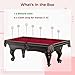 JXQKJ Pool Table Felt, Billiard Cloth 7ft/8ft/9ft, Snooker Tablecloth Felt, Indoor Sports Game Tablecloth with 6 Pieces Side Strips, 3 Colors to Choose from(Color:Red,Size:7), 20240523
