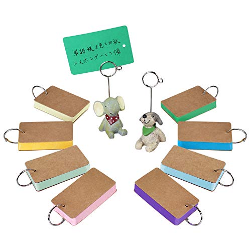 lilili　暗記カード Amazon | 単語帳 単語カード 暗記カード 暗記帳 大きめサイズ 8色 9X5
