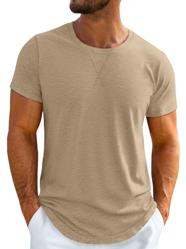 Image of UNCLECAT Mens Short Sleeve T-Shirts Crew Neck Casual Shirt Summer Classic Basic Lightweight Fashion Tees