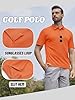 KEFITEVD Short Sleeve Polo Shirts for Men Moisture Wicking Tee Shirts Summer Quick Dry Top,Orange,S #4