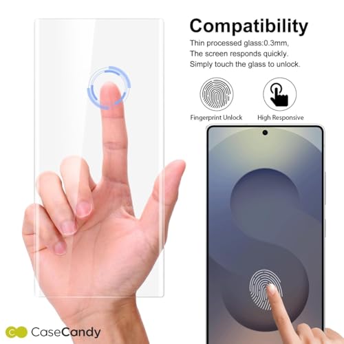 Image of Casecandy - (Pack 2 Screen Protector for Samsung S25 Ultra | Transparent Screen Guard For Galaxy S25 Ultra Fingerprint Support /S PEN Compatible /HD