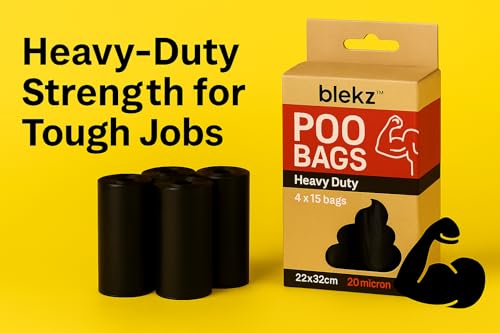 Kotbeutel für Hunde – XXL Größe 28x35 cm – Super stark & Heavy Duty - 60 Stück – Extra groß, reißfest & hygienisch – Flamingo