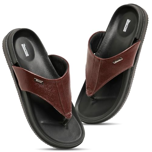 Image of DOCTOR HEALTH SUPER SOFT Men's Orthopedic Slippers | Anti-Skid Comfort Footwear for Heel Pain & Everyday Wear | Lightweight PU Sole Flip-Flops for Men