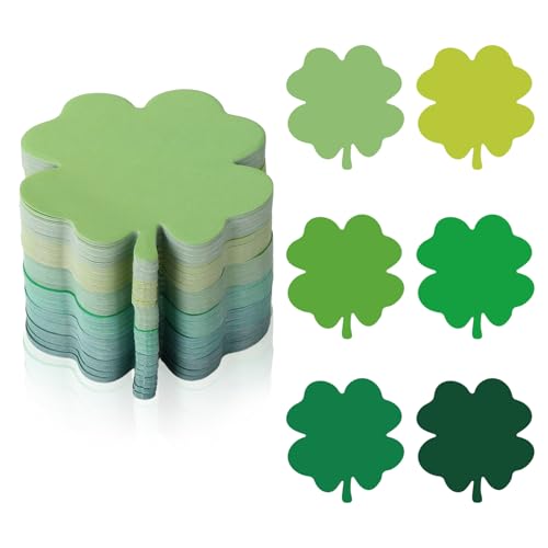 Notes adhésives Saint-Patrick de 480 feuilles en trèfle dégradé pour bureau