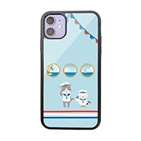 Amazon.co.jp: iPhone 12 mini マリン 船 ねこ 夏 Marin セーラー 強化