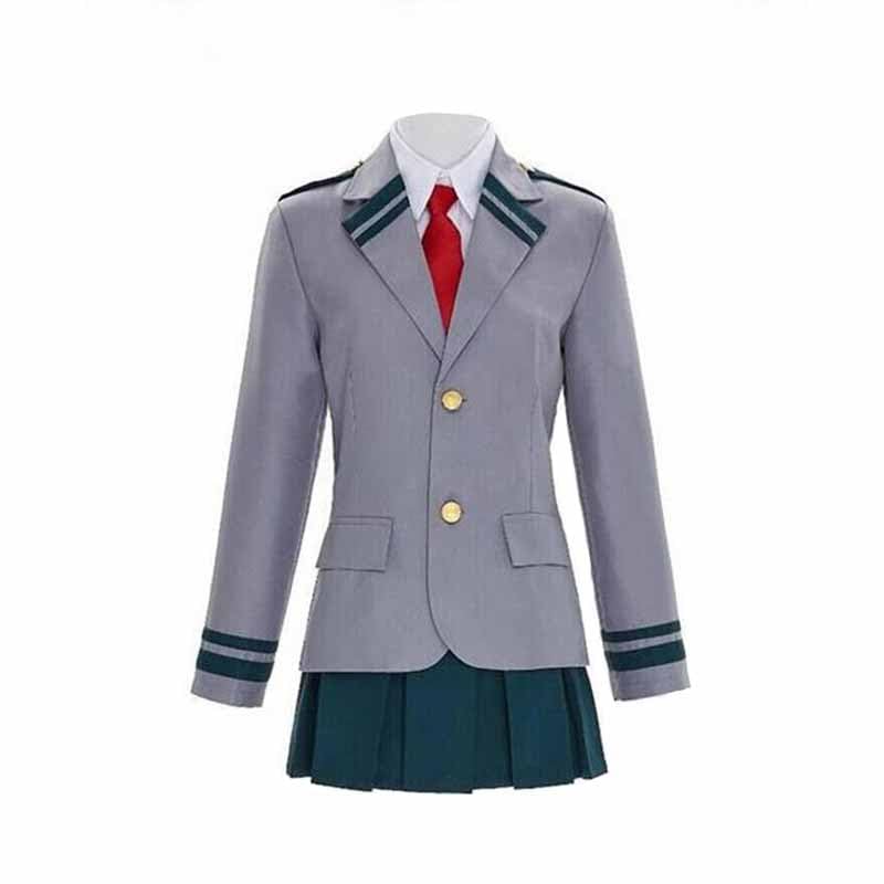 Anime School Uniform JK Skirt MHA Cosplay Uraraka Ochako Outfit S-3XL