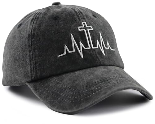 Gorra bordada ajustable unisex Heart Beat Cross miniatura 4