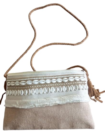 Image of JUTE Natural Colour Shoulder Sling Bags For Women & Girls