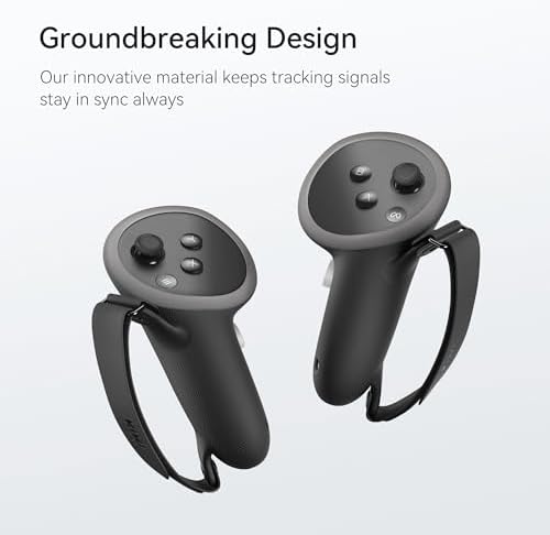KIWI design Osłona uchwytu kontrolera kompatybilna z akcesoriami Quest 3, z ochraniaczem pasków na kostki