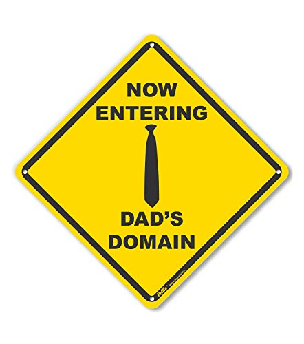 Panneau Dad's Domain aluminium robuste avec finition jaune premium