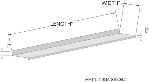 Miniatura 5 de Epic QT Estante de organización de especias de acero inoxidable con montaje magnético 5 x 30 pulgadas