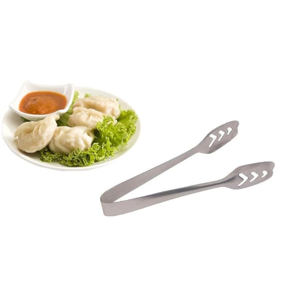 LMR3 Combo of Stainlesss Steel Tongs Chimta, Momo Tong, Pakkad Tool for Kitchen-(Pack of 3)