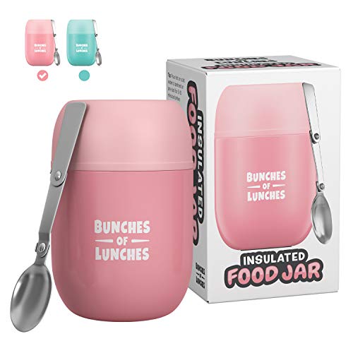 Thermos Kids Food Jar By Bunches of Lunches - Insulated Lunch Box For