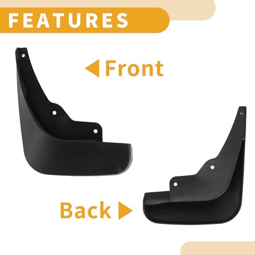 Image of Mud Flap Splash Guard - Car Front & Rear Side Mud Guards - for Citroen C5 2008-2017 Plastic Black with Mount Accessories - 1 Set