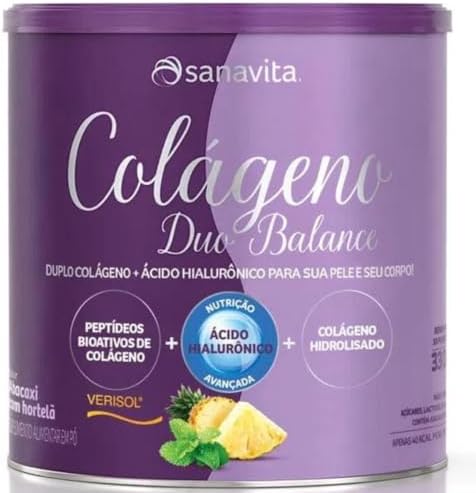 Colágeno Duo Balance + Ácido Hialurônico e Verisol - Colágeno Hid...