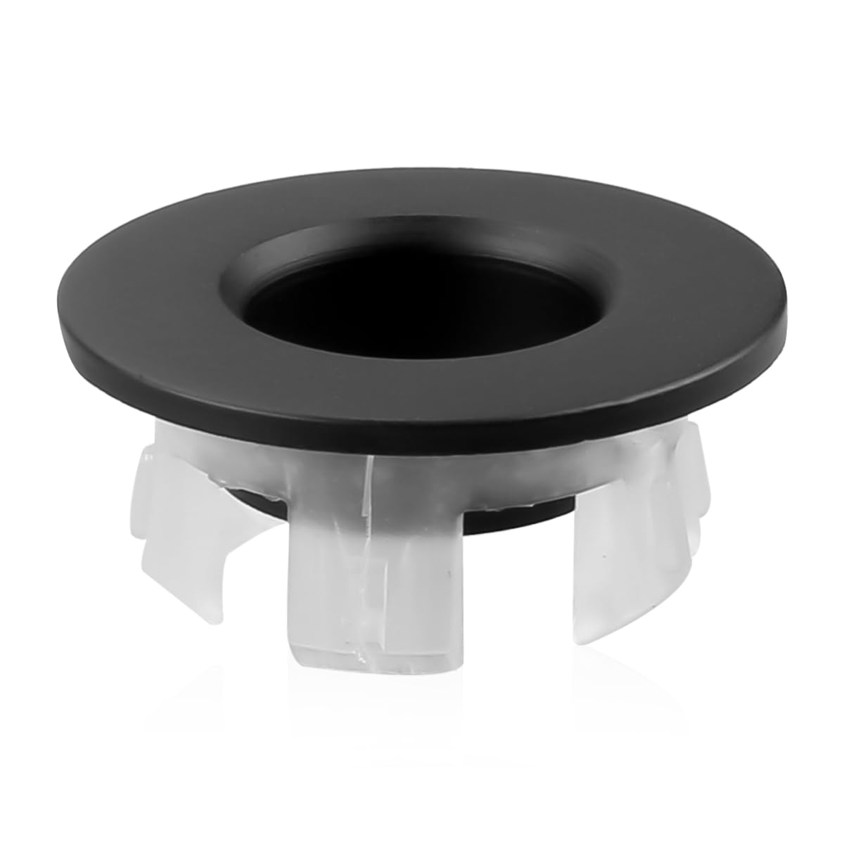 Lotsdonxia Copper Sink Overflow Cover – Replacement Trim Ring for Basin Hole, Stylish Cap for Kitchen & Bathroom Sinks (Black)