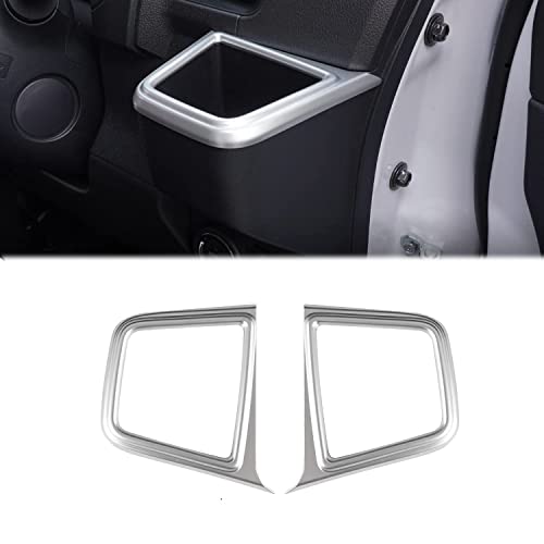 HyoLebi ダイハツ 新型 アトレー S700V S710V ハイゼットカーゴ専用両サイドドリンクホルダーカバーフロントカップホルダー傷防止耐久性高いアクセサリー2pcs (艶消しシルバー)