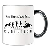 UNIGIFT Personalisiertes Geschenk – Judo-Tasse (Evolution Design Farbe) jede Namensnachricht...