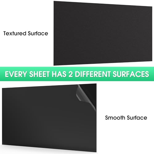 Image of CREGEAR ABS Plastic Sheet 48 inch x 24 inch x 1 /8 inch, 1 Pack | Black Rigid Thermoplastic Board for Signs, Crafts, DIY Projects, Dual-Surface - Textured & Smooth