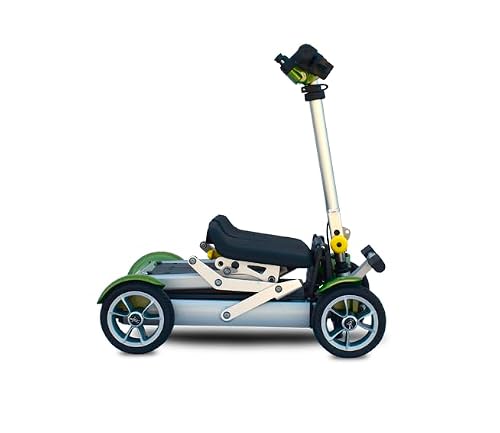 EV Rider Gypsy Q2 Manual Folding Lightweight Travel Mobility Scooter - 42 lbs w/o Battery - Airline Cruise Ship Approved (Green) - Thumbnail 6