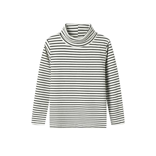 Image of Mud Kingdom Little Girls Long Sleeve Tee Shirts Soft Turtleneck Layering Pullover Slim Stretchy Tops