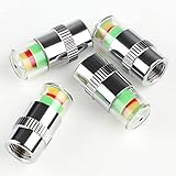 Ouzorp Car Tire Caps Pressure Monitor Valve Stem Caps [35PSI], Universal Tire Valve Stem Caps for...