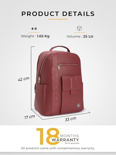 Image of EUME Nexa Backpack Bag For Man | 2 Large Compartment office Laptop Backpack | Fits Up to 15.6 inch Laptop | Vegan Leather | Travel Bag | Laptop Backpack For Men and Women