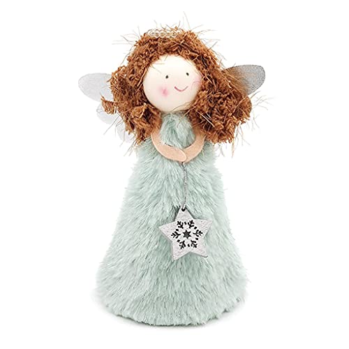 Keaiduoa Christmas Tree Topper Plush Fairy Angel Treetop Figurine Ornament for Xmas Holiday Winter Wonderland Party Decoration.