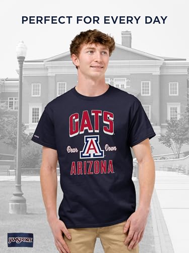 Image of JanSport NCAA Officially Licensed Campus Short Sleeve T Shirt for Men, Soft & Breathable Pre-Shrunk Cotton Crewneck T Shirt