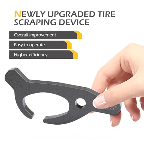 Image of 2 PCS Motorcycle Tire Change Tool, Carbon Steel Tire Bead Holder Clamp Retainer for Mount Remove Install, Two Sizes Tire Bead Breaker Keeper, Compatible with Motorbike Dirt Bike (Silver)