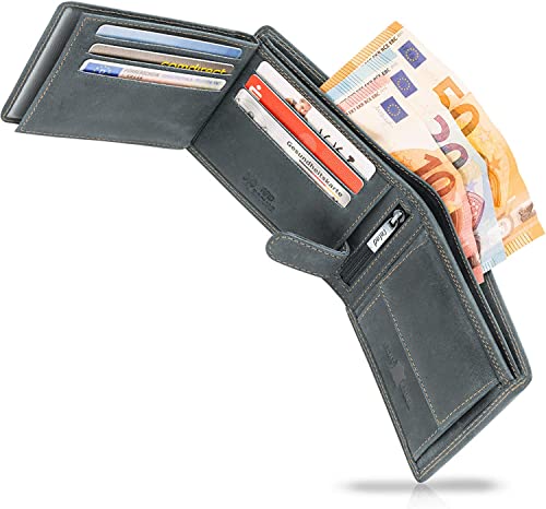 Genuine Leather Wallet - RFID Blocking Wallet for Men,12 Card Holder with Coin Pocket for Men with Gift Box4