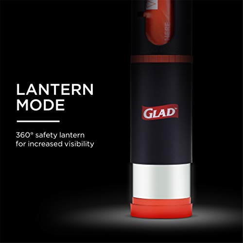 Image of Glad for Pets Bright Leash Waste Bag Dispenser with Flashlight Dog Waste Bag Dispenser Includes 15 Dog Waste Bags with Safety Lights for Walkers Refillable Pet Waste Bag Dispenser for Dog Walking