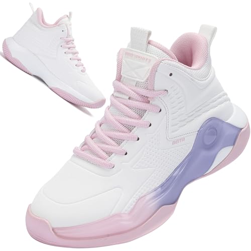 Image of Beita Basketball Shoes for Women High Upper Volleyball Shoes Fashion Sneakers Breathable Sports Shoes Anti Slip