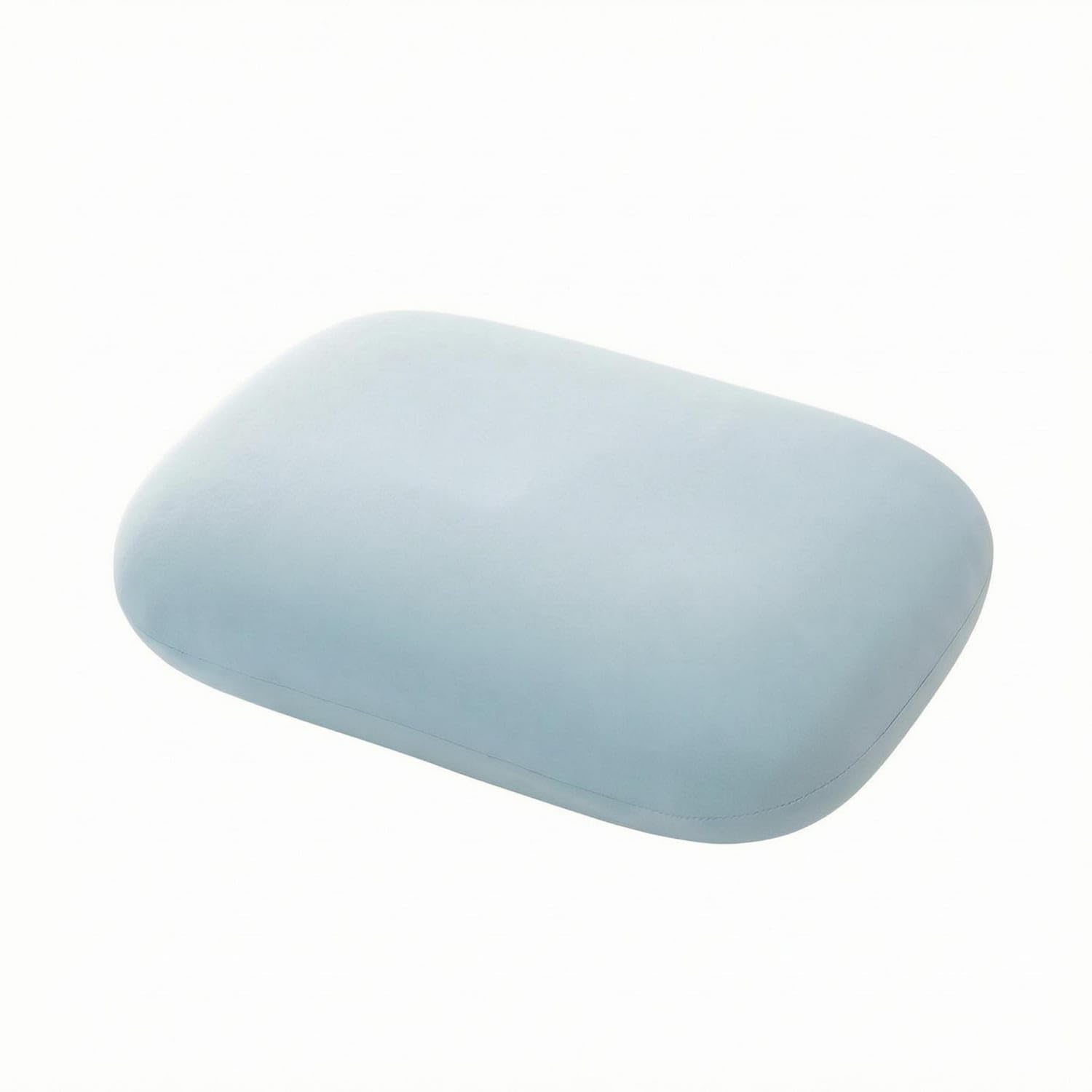 UJEAVETTE Stitched Edging Desk Rest Pillow Rounded Corners Memory Foam Pillow Soft Cover Office Accessory Bread-Loaf Shape, Light Blue, Bread Pillow-image-48