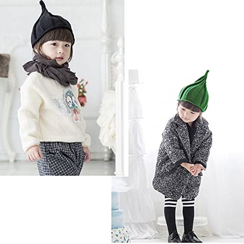 JIAHG Winter Toddler Kids Knit Pointed Hat Slouchy Infants Skull Cap Warm Knitted Beanie for Baby Boys Girls Ages 1-5Y4