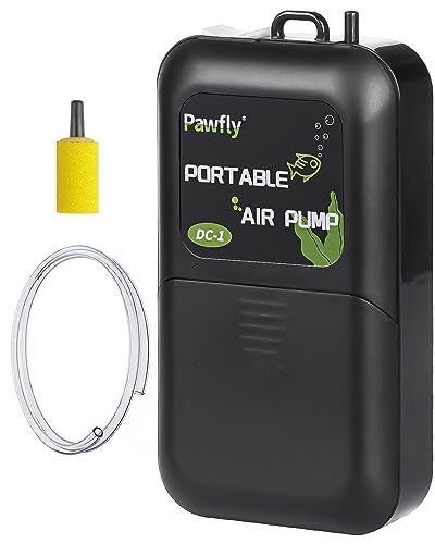 Pawfly Outdoor Live Bait Aerator 40 GPH Battery Air Pump for 5 to 30 Gallon Portable Quiet Oxygen...