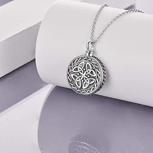 Celtic Knot Urn Necklace for Ashes 925 Sterling Silver Heart Pendant Cremation Jewelry for Ashes Keepsake Necklace Jewelry Irish Gifts for Women Girls4