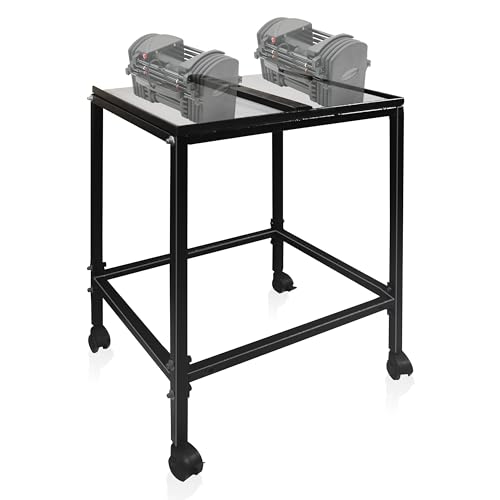 Large Compact Dumbbell Rack & Weight Rack W/Lockable Wheels—Capacity of 150 LBS, Dumbbell Rack Heavy-Duty Dumbbell Stand For Easy Storage & Use Expandable Dumbbells for Home Gym