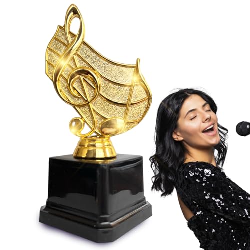 Reviews de Trofeos , listamos los 10 mejores. 50 GRUPO CARNAVALLIA Trofeo Grammy Nota Musical Estatuilla Premio Ceremonia Escolar, Copa Dorada de 18.5 cm