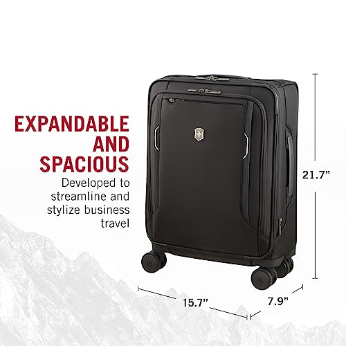 Image of Victorinox Nylon Werks Traveler 6.0 Global Softside 8 Spinner Wheel Trolley Bag (Black), 55Cm, Small