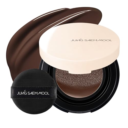 Image of JUNG SAEM MOOL Essential Skin Nuder Cushion | Natural Finish, Buildable Coverage Cushion Foundation by Korean Makeup Artist (Mini, 0.17 Fl Oz), 45N Espresso