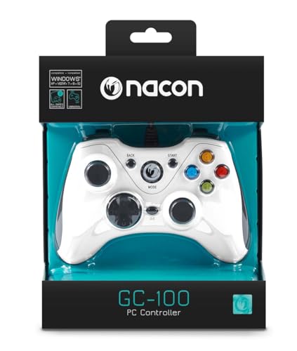 Manette de jeu Blanche 2 moteurs de vibrations Nacon pour PC GC-100XF – Image 4