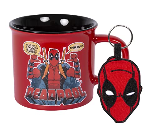 Preisvergleich Produktbild Campingtasse Set (Tasse + Schlüsselanhänger) - Deadpool