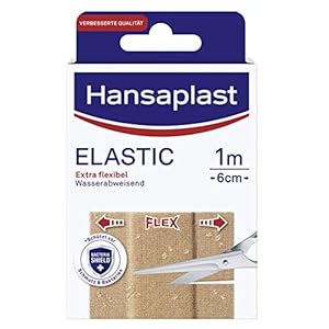 Hansaplast Elastic Pflaster (1 m x 6 cm), zuschneidbare Wundpflaster für Gelenke und viel bewegte Körperstellen, flexibles Verbandsmaterial mit extra starker Klebkraft
